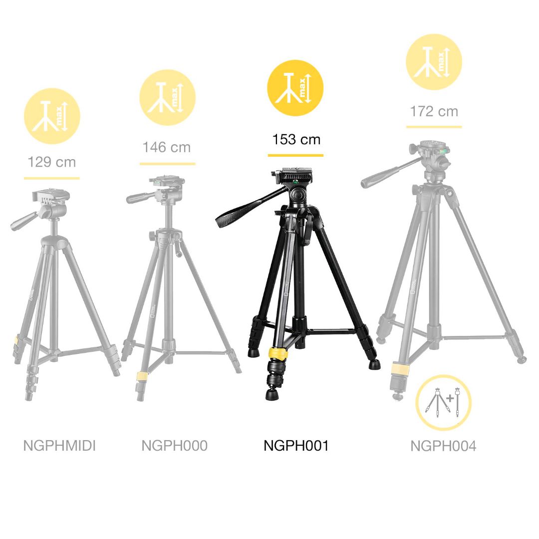 Kata National Geographic stativ 3-Way Head Tripod NGPH001 - 5